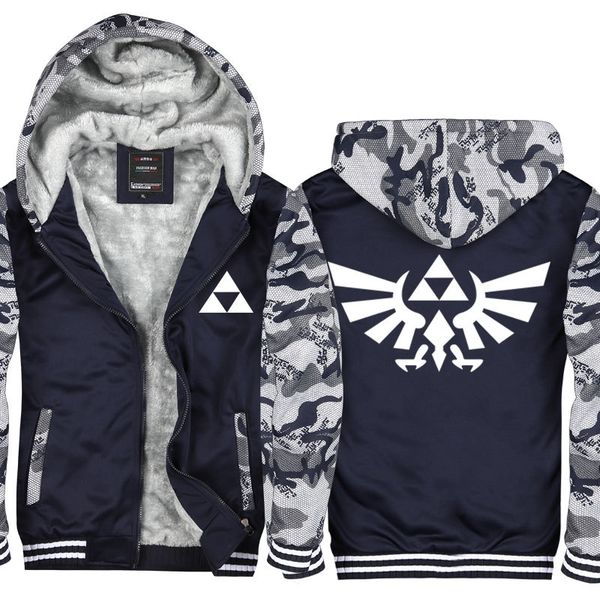 

легенда о zelda спортивная streetwear толстовка толстые zipper hoodie с капюшоном мужской костюм пальто куртка косплей костюм, Black