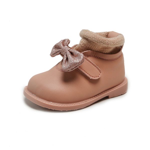 

fall/winter new princess girl baby shoes soft bottom 1-2 years baby toddler shoes children plus velvet winter cotton, Black;grey