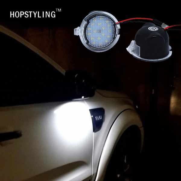 

hopstyling 2x для светодиода под зеркалом лужа света f-150 edge explorer mondeo taurus s-max led лампа заднего зеркала автомобиля стайлинг