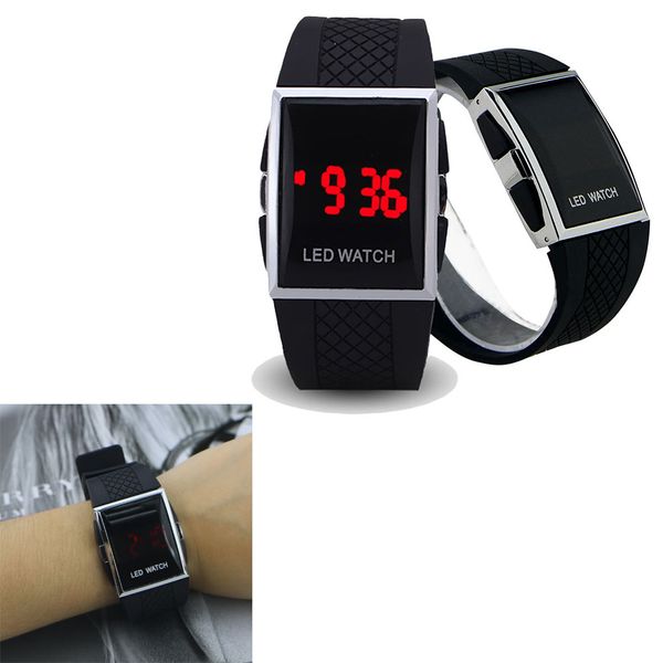 

fashion men led digital watch date sports quartz waterproof luxury wrist watch, Slivery;brown