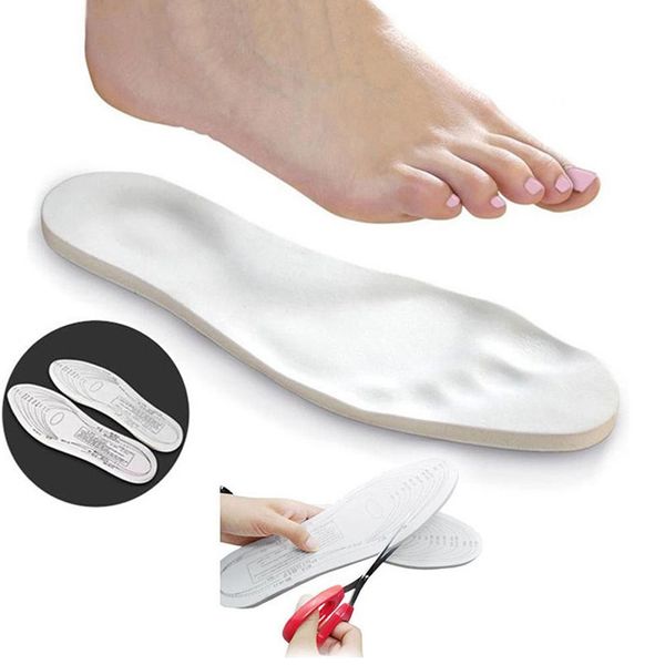 

1 pair healthy antibacterial sport memory foam shoe pad diy soft cotton insoles for men women, Black