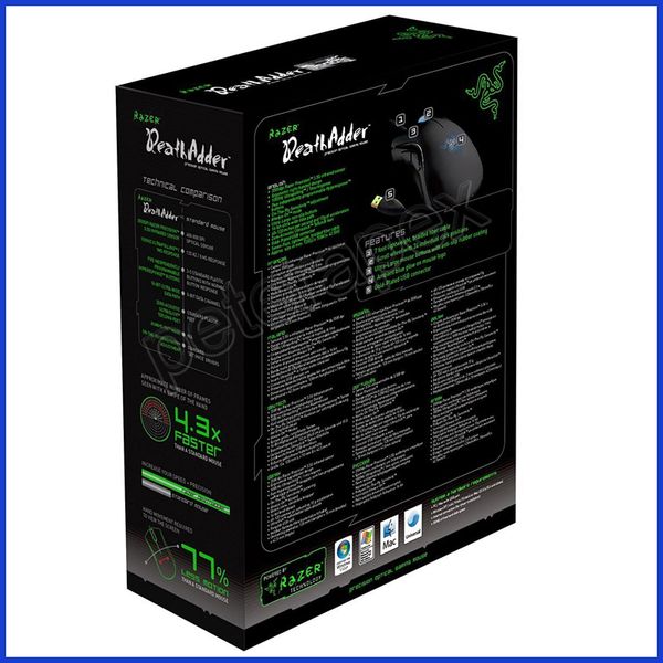

Razer deathadder 3500dpi 3 5g infrared en or gaming mou e right handed de ign egonomic mou e hipping