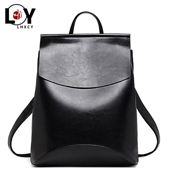 

новый сплошной цвет искусственная кожа мягкая bagpackwomen мода водонепроницаемый противоугонный дорожный рюкзак высокое качество подростков