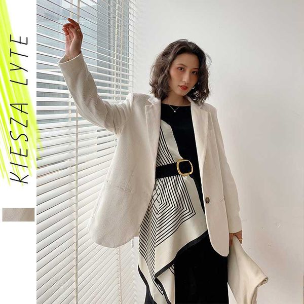 

women blazers and jackets vintage corduroy solid color white suit 2020 spring new office lady casual feminino blazer, White;black