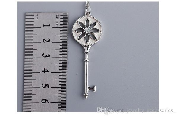 

women luxury designer keys necklaces sterling silver necklace lady ins charm jewelry wedding party hollow star chains