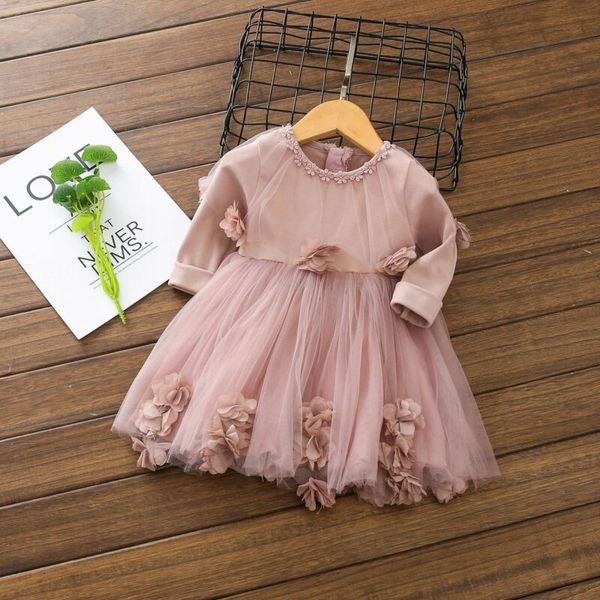 

6m-4t princess dress pink lace floral girls tutu dress kids baby girl bridesmaid party pageant wedding clothes, Red;yellow