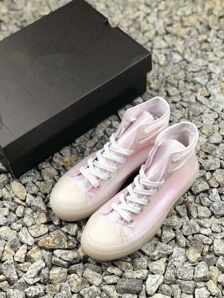 

brand designer laser dazzling jelly outsole high cut canvas shoes fashion trainers skateboard sneakers outdoor shoes for men women35-44