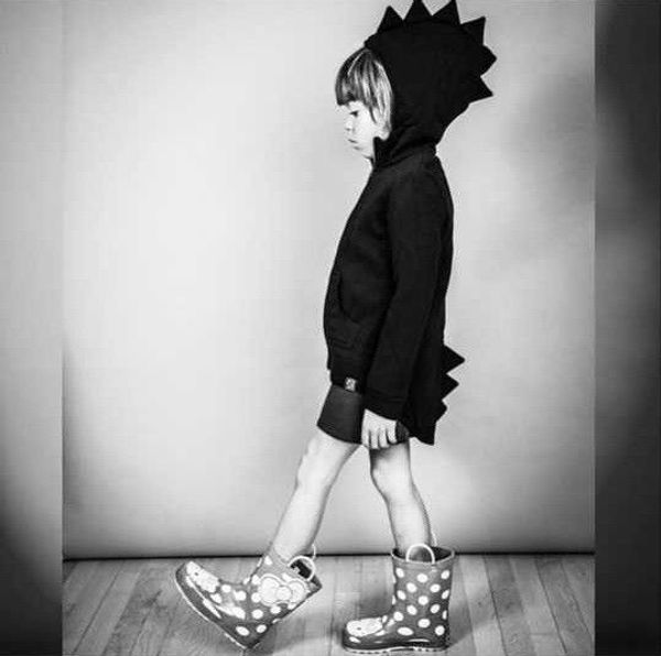 

cotton kids boys girls dinosaur clothes sweatshirt hoodies coat outerwear kids autumn winter clothes, Black