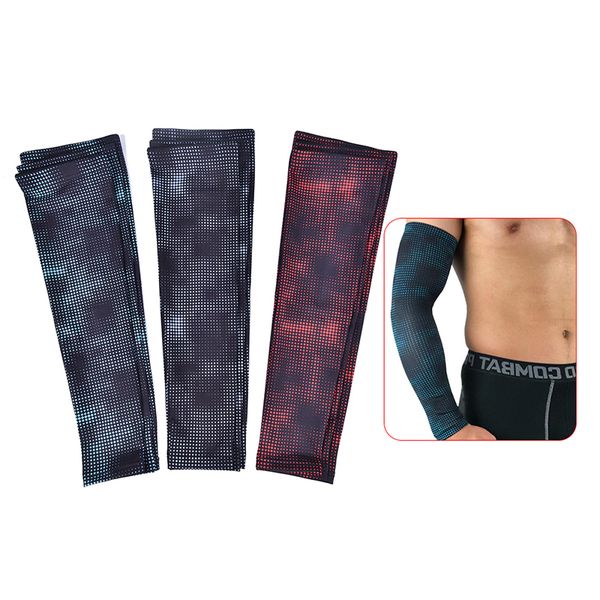 

men sun cycling sleeves arm warmers breathable quick dry protection camo arm sleeve running camping golf covers, Black;gray