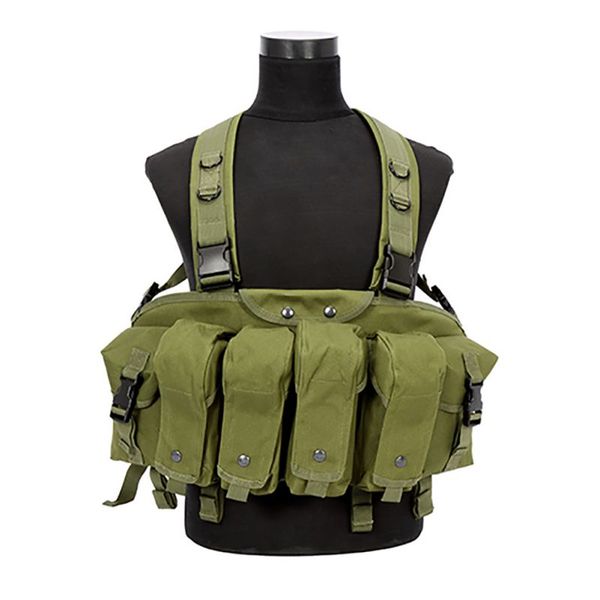 

outdoor hunting camouflage war game tactical vest chest rig combat cothing, Camo;black