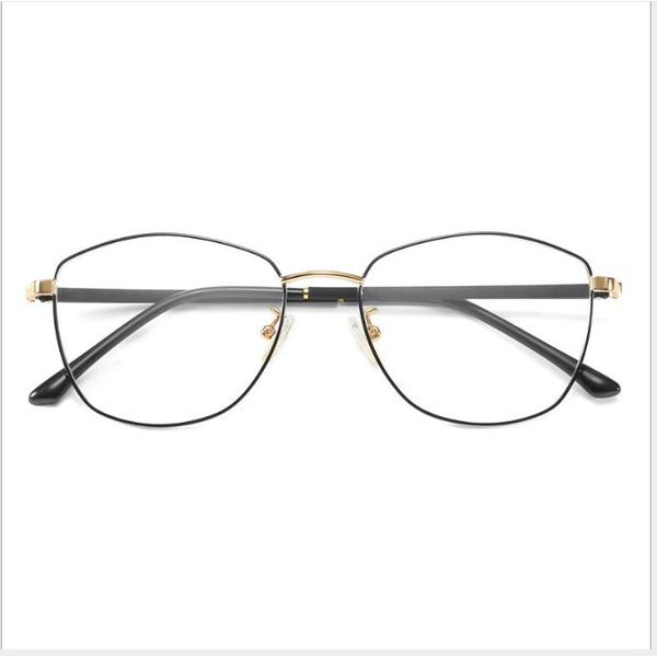 

новые полигональные металла стеклянная рамка для мужчин анти-blu-ray и плоское зеркало и женщины tr90 рамка открытый-шар стеклянная рамка, White;black