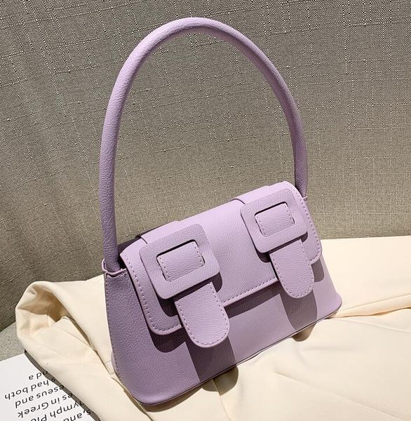 

2020 new style cambridge bag lady contrast color underarm baguette bag female fashion handbag