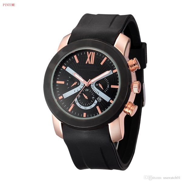 

new fashion italy brand mens women luxury watch rubber strap quartz movement rose gold plating black dial couple gift watch lover's, Slivery;brown