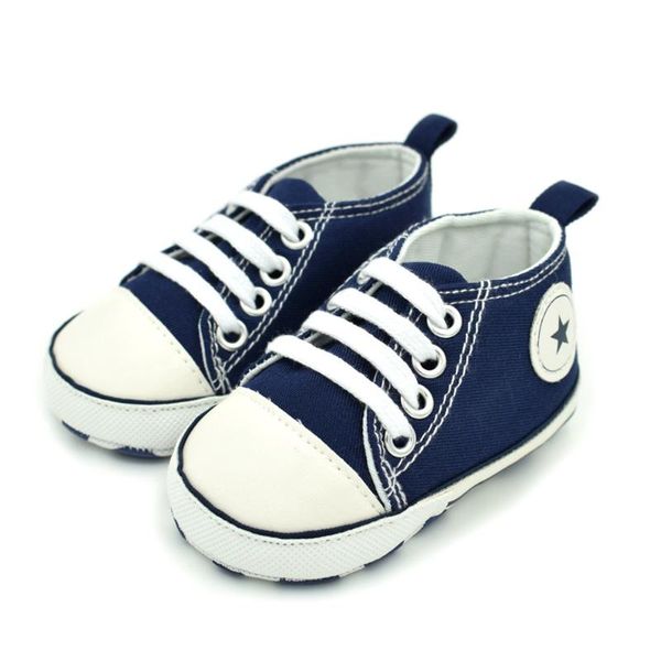 

baby classic canvas sports sneakers newborn baby boys girls print star first walkers shoes infant toddler anti-slip shoes