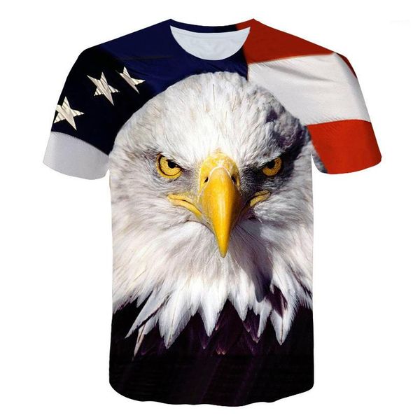 

independence day summer eagle print fashion male casual national flag mens clothing mens tshirts american, White;black
