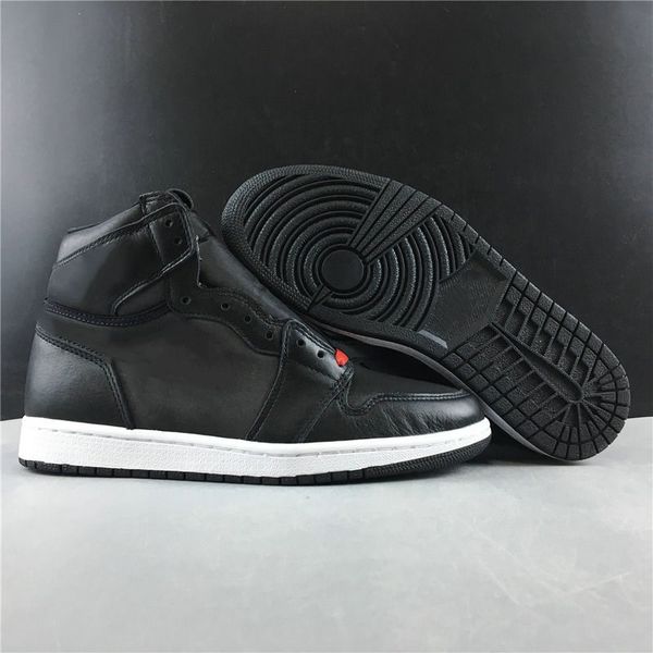 

new custom 1 black satin high og basketball designer shoes black gym red white fashion sport zapatos sneakers ship with box