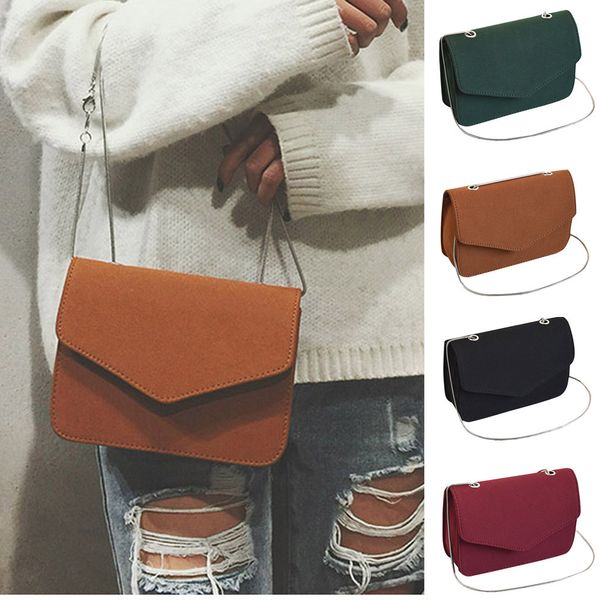 

woman fashion solid colour velvet shoulder bags ladies elegant chain hand bags