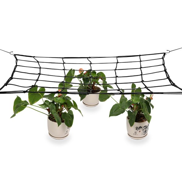 

80x80cm elastic rubber garden trellis net support for vegetable climbing vine plants garden netting flower plant support net
