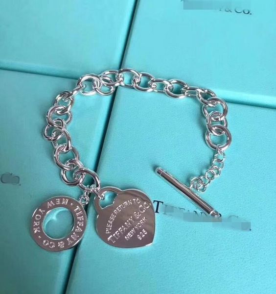 

2020 designer love heart luxury bracelet women titanium steel link chain gold woman bracelet c brand jewelry pulseras gift h, Black