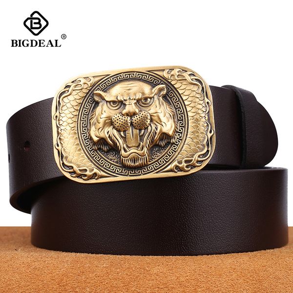 

bigdeal 2019 мужчин пояса корова натуральной кожи роскошного ремень мужских ремни для мужчин новой моды classice винтажном новизны шаблона t, Black;brown