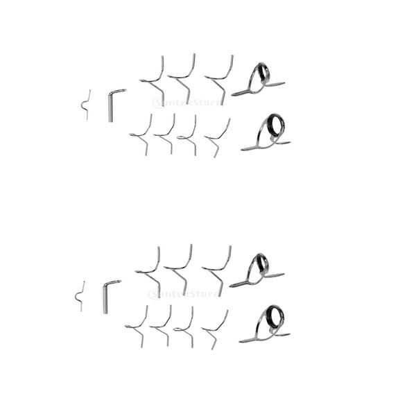 

22pcs fly rod guide set building wrapping 9ft 4-6wt hard snake guide tip hook