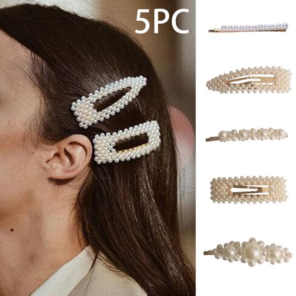 

2020 корейской моды красочные rhinestone кристалл pearl смазливая клип шпильки barrettes волос для девушки женщин аксессуары для волос ## 6, Silver;golden