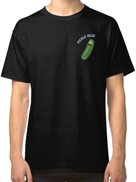 pocket New Pickle Rick Men/'s T-shirt Black