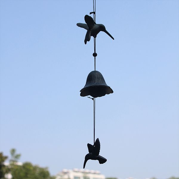 

home hummingbird pendant window wind chimes outdoor kids gift wall door hanging decoration windbell cast iron deep tone