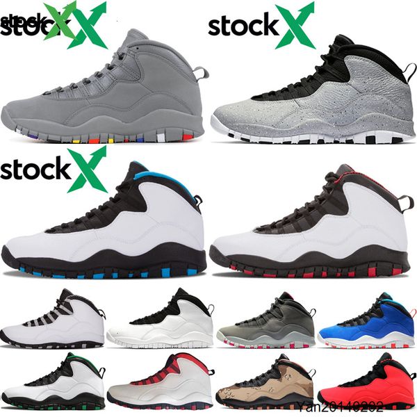 

2020 cool grey seattle basketball shoes for men 10 10s tinker cement i'm back fasion red desert camo mens sports sneaker shoes 7-13