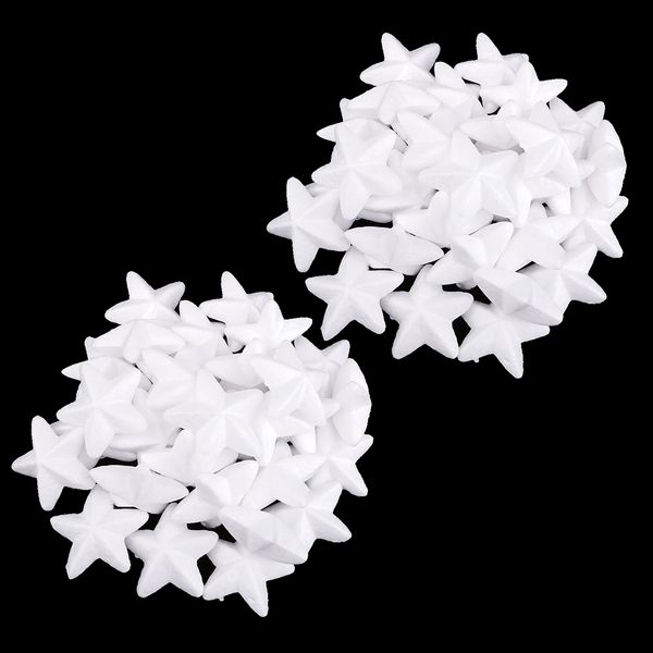 

60 pieces craft foam stars polystyrene foam for arts and craft use - makes diy ornaments and decorations