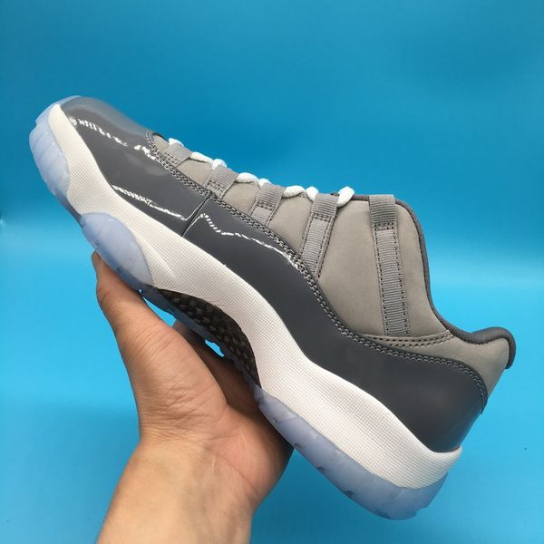 

11 xi cool grey low male men basketball shoes sports sneakers fashion outdoor trainers double box size 8-13
