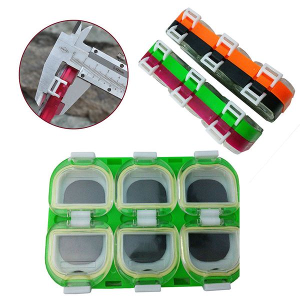 

waterproof fishing box fishing hook storage case with magnet 6 compartments