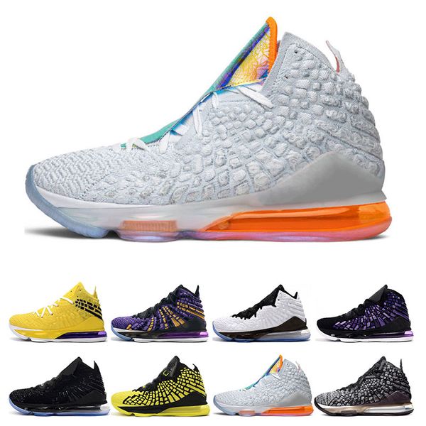 

new lebron 17 james mens basketball shoes 17s sports sneakers trainers athletic black white future mens size 7-12, White;red