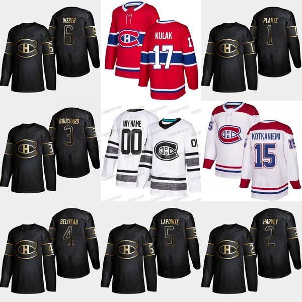 

5 Guy Lapointe 2019 Gold Black Montreal Canadiens 6 Shea Weber 1 Jacques Plante 2 Doug Harvey 3 Emile Bouchard 4 Doug Harvey Jerseys