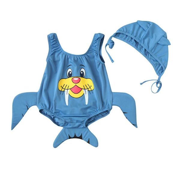 

toddler kids swimsuits two-pieces new 2020 3d cartoon print swimwear for girls summer beach wear children boy bathing suits, White