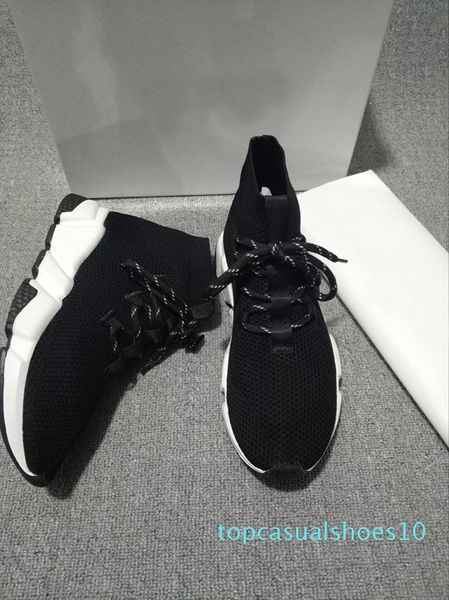 

luxury sock shoe speed trainers stretch textured knit white casual shoe speed trainer sneakers speed trainer sock race runners t10, Black