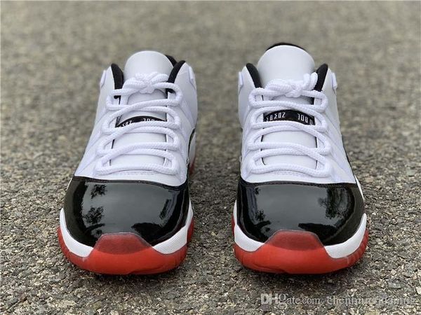 

air authentic 11 low white bred man basketball shoes 11s men black true red retro athletic sneakers with original box av2187-160