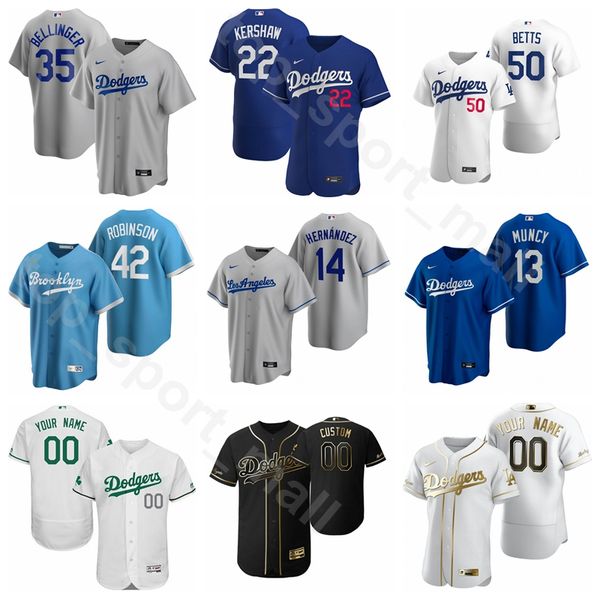 

new baseball men women youth 50 mookie betts jersey 35 cody bellinger 22 clayton kershaw 11 aj pollock 14 enrique hernandez custom name, Blue;black