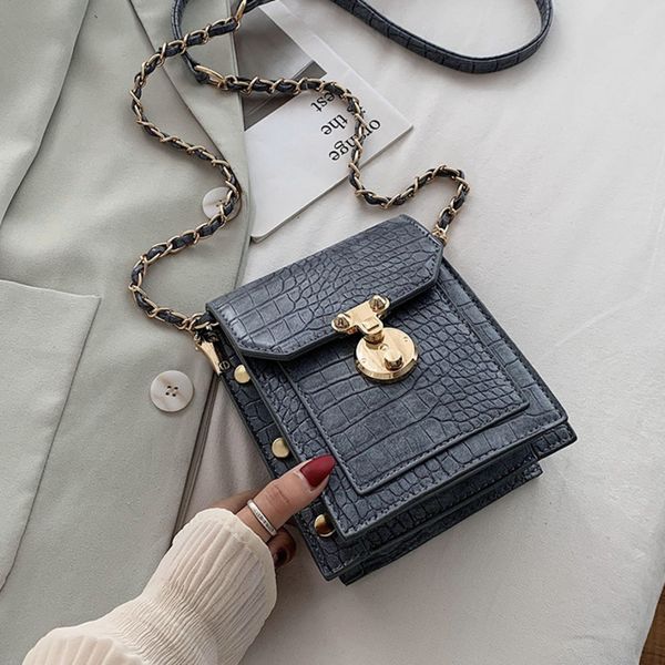 

female rivet pu leather crossbody bags for women 2020 chain shoulder messenger bag ladies hand sling handbags
