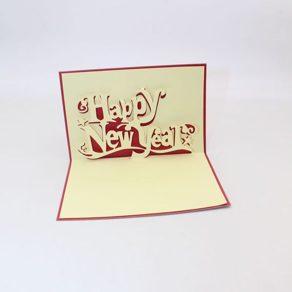 

3d pop up laser cut vintage postcards happy new year greeting cards thank you cards