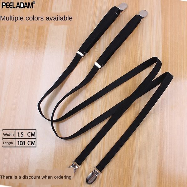 

women's shorts short skirt clip 1.5cm non-cross suspender black sling shorts sling 4 clip belt belt belt, Black;white
