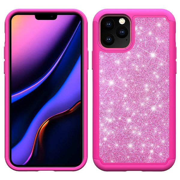 

For iphone 11 pro max 5 8 6 1 6 5 ca e glitter bling cry tal hybrid cover for am ung galaxy 10 10e hockproof
