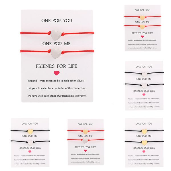 

ornaments black rope red rope lovers bracelet hand rope hand decorate stainless steel peach bracelet suit bangle for girls, Golden;silver