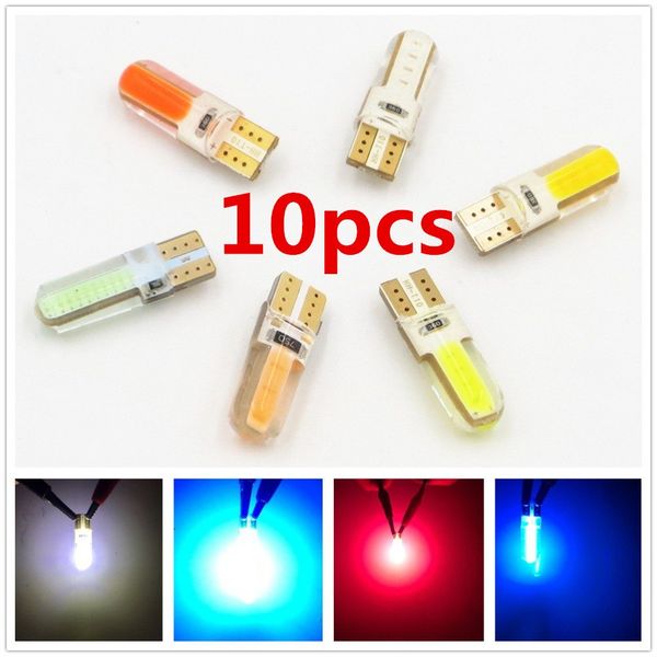 

t10 w5w led interior light cob marker lamp 194 501 bulb wedge parking dome light white auto for lada car styling