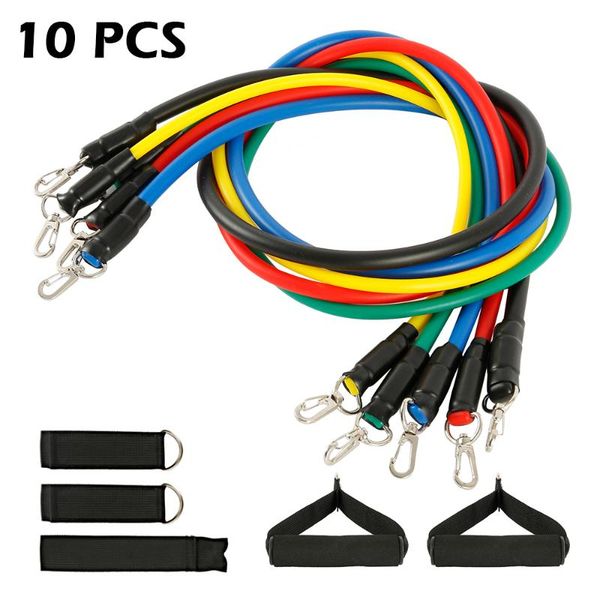 

10pcs resistance bands set training exercise yoga tubes pull rope elastic exercises fitness workout equipment fitness pull rope