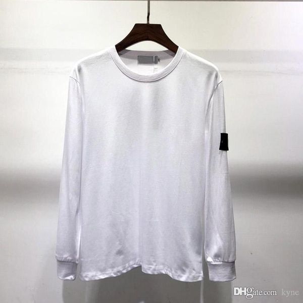 

новые мужские модные дизайнерские футболки осень зима мужчины с длинным рукавом толстовка хип-хоп кофты повседневная одежда свитер остров m, White;black