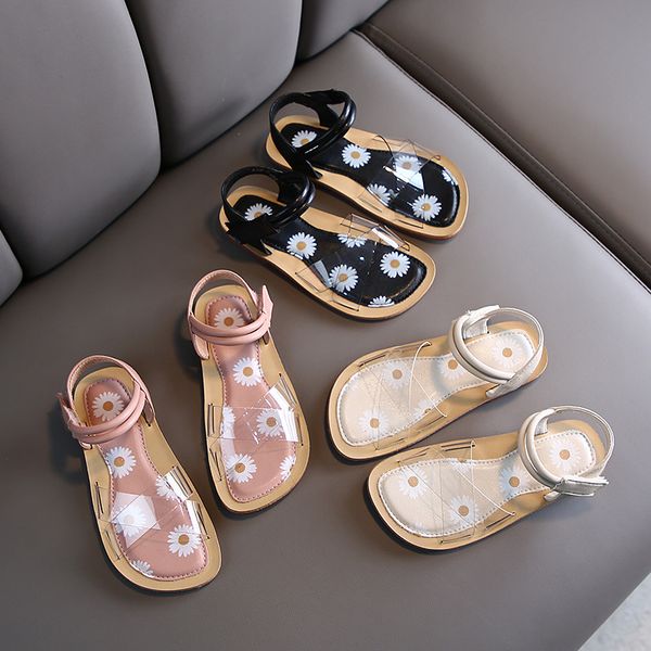 

summer transparent princess beach children sandals for girls toddler shoes t200427, Black;red