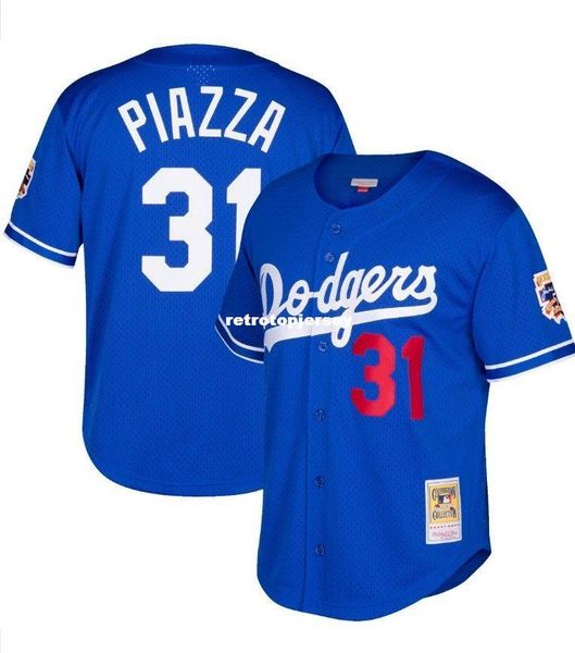

дешевый royal mitchell ness лос-анджелес # 31 piazza batting practice mesh jersey throwbacks мужские трикотажные изделия для бейсбола, Black;blue