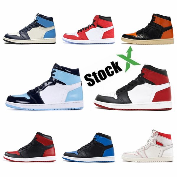 

1s classic jumpman 1 basketball shoes 3 gold shadow chicago bred shattered backboard bred black toe women men sneakers #324