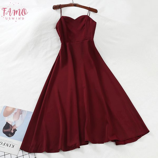 

2020 новая мода женские платья весна сексуальный ремень крест красоты назад тонкий темперамент длинное платье g505, Black;gray